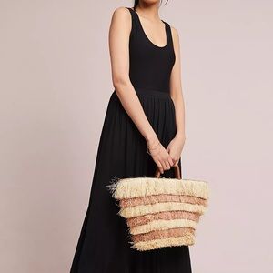 NWT Anthropologie black maxi dress